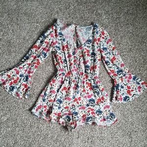 American Eagle Floral Romper